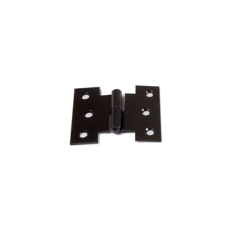 Closeup of Light Duty H Style Lift Off Hinge with black powder coating.