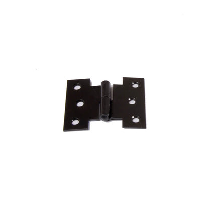 Closeup of Light Duty H Style Lift Off Hinge with black powder coating.