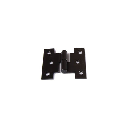 Closeup of Heavy Duty H Style Lift Off Hinge with black powder coating.