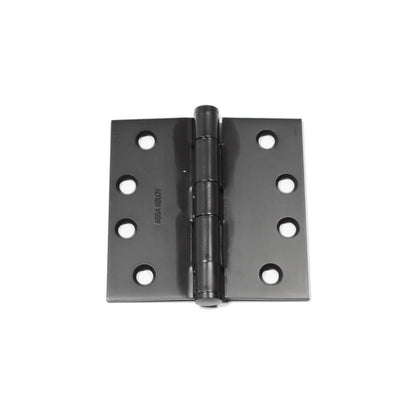 Closeup of Butt Hinge with black powder coating.