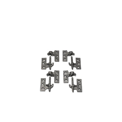 Closeup of Lull & Porter (Acme) Mortise Hinges.
