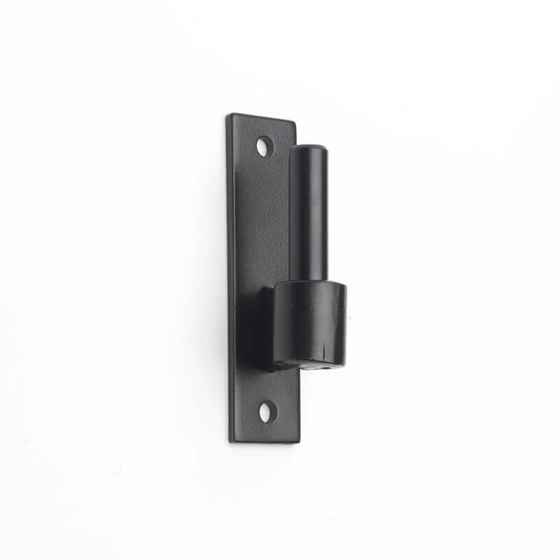 Closeup of Heavy Duty Narrow Plate Pintel with black powder coating.