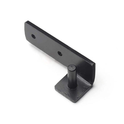 Closeup of Heavy Duty Brick Mount Pintel with black powder coating.