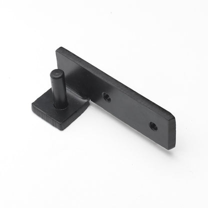 Closeup of Heavy Duty Brick Mount Pintel with black powder coating.