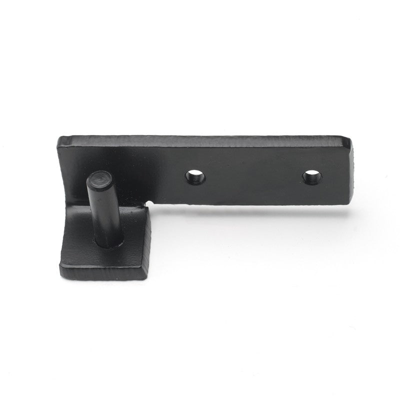 Closeup of Heavy Duty Brick Mount Pintel with black powder coating.