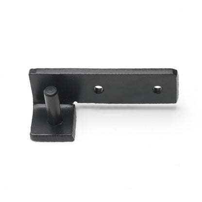 Closeup of Heavy Duty Brick Mount Pintel with black powder coating.