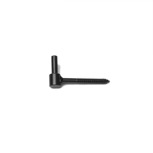 Closeup of Stainless Steel Heavy Duty Adjustable Lag Pintel with black powder coating.