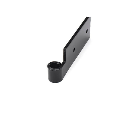 Closeup of Heavy Duty Notched Pintel with black powder coating.
