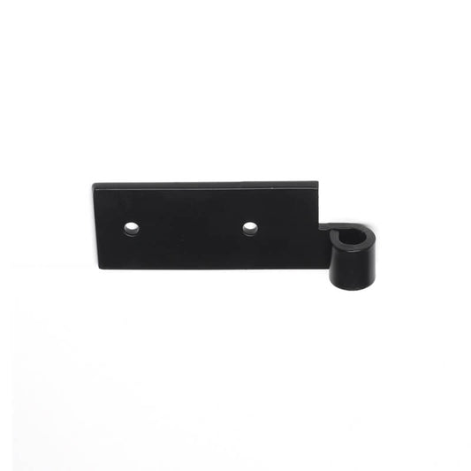 Closeup of Heavy Duty Notched Pintel with black powder coating.