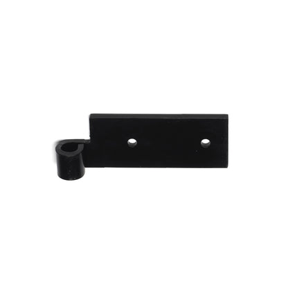 Closeup of Heavy Duty Notched Pintel with black powder coating.