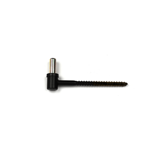 Closeup of European Lag Pintel Detail with black powder coating.
