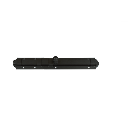 Closeup of European Lockset with black powder coating.