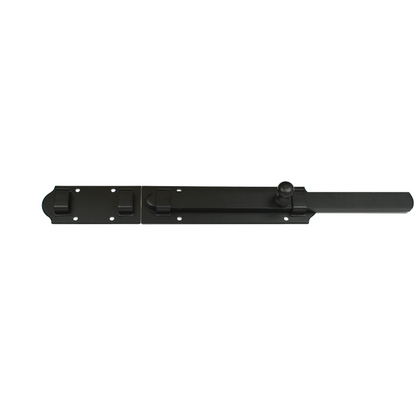 Closeup of European Lockset with black powder coating.
