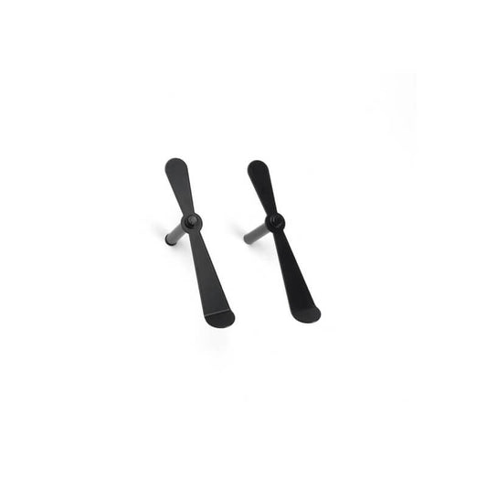 Closeup of Lag Mount Propeller Shutter Tiebacks with black powder coating.