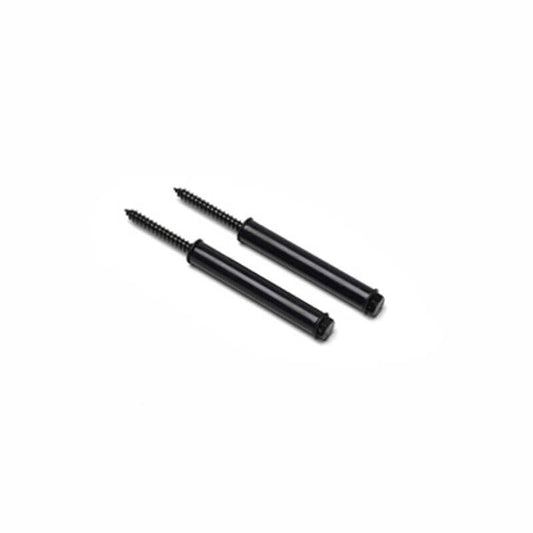 Closeup of Lag Mount Shutter Tieback Mounting Kit with black powder coating.