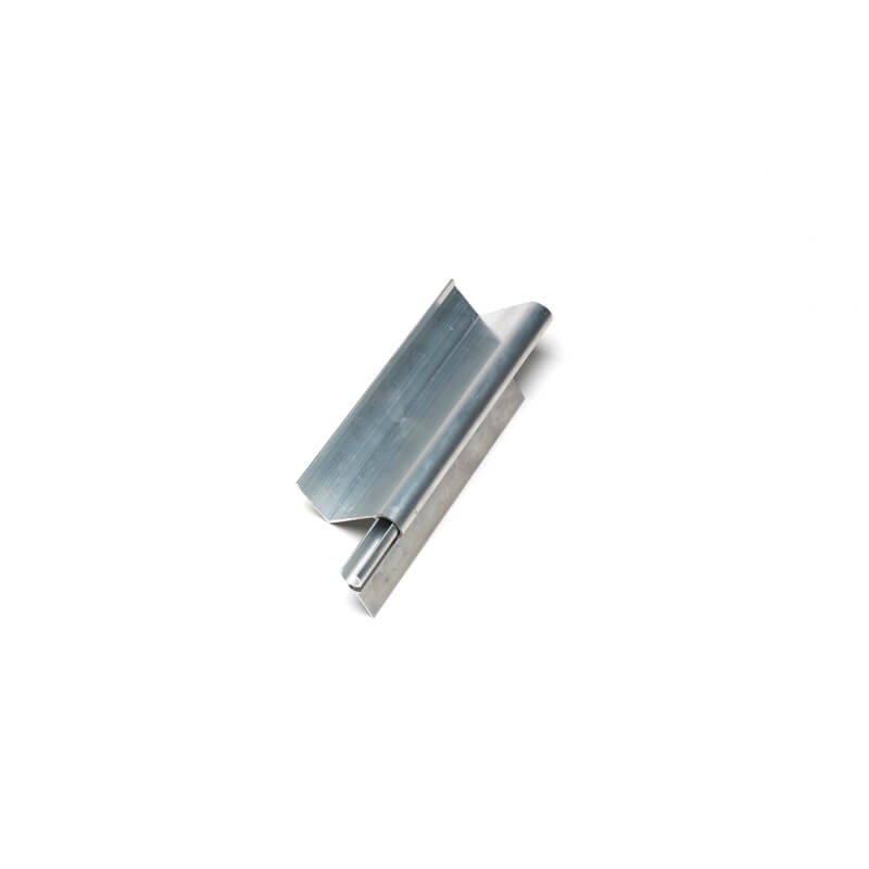 Closeup of aluminum Continuous Bermuda Hinge.