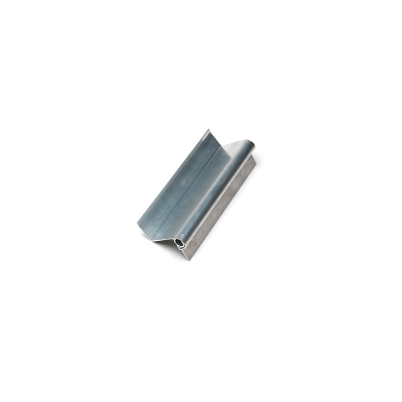 Closeup of aluminum Continuous Bermuda Hinge.