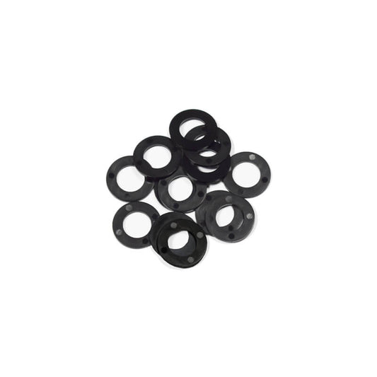 Closeup of Pintel Black Nylon Washer.