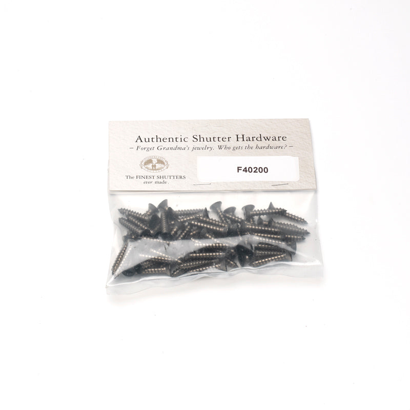 Closeup of Shutter Screw Pack Flat Head.