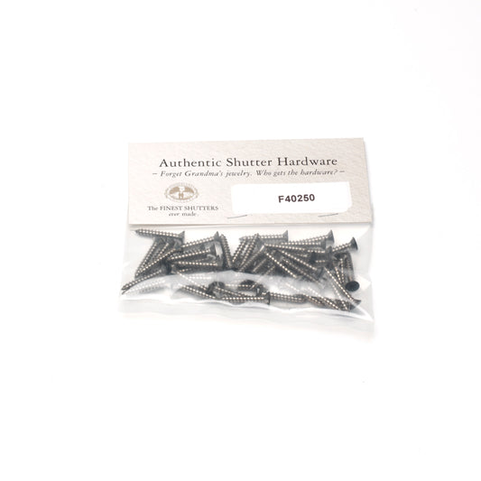 Closeup of Flat Head Shutter Screw Pack Detail